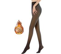 SHOWHEEL Medias Térmicas Transparentes para Mujer,Medias con Forro Polar Mujer,Medias Termicas Mujer Invierno,Medias Forro Polar Mallas Termicas Cintura Alta Adecuado para 40-75KG