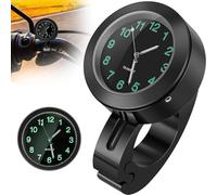 SHOWHEEL Reloj del Manillar de la Motocicleta,7/8 "1" Reloj Moto Impermeable,Reloj de Bicicleta Luminoso,para Manillar de Motocicleta,Vehículos Eléctricos
