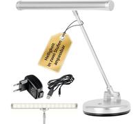 Showlite 32356 - Lámpara de piano LED, color plateado mate