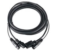 Showlite Pronomic Stage IECD-2.5 DMX Cable Híbrido C/DMX (Cable combinado para alimentación y señal DMX, longitud: 2,5 m) Negro
