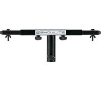 Showlite SAT-02 T Dual Quertraverse, Barra Transversal para 2 focos | Ancho ajustable sin escalas de 35 cm a 53 cm, Adaptable a tubo de trípode de 35 mm, Material: acero, Longitud: 42, 5 - 60