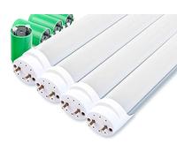 Showlite Set de 4 Tubos LED 150cm (Tubo fluorescente 1500mm, T8 G13, 2300 lúmenes, 4500 Kelvin, blanco luz diurna, potencia: 24W)