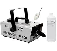 Showlite SM-600 Máquina de Nieve incl. Mando a Distancia Inalámbrico + 1 l Líquido de Nieve SET (Salida de nieve: 30 m³/min, Capacidad del tanque: 1 l, incl. Soporte de suspensión)