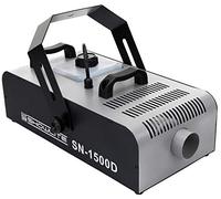 Showlite SN-1500D DMX Máquina de Humo con Temporizador y Mando a Distancia (1500W, 560m³ expulsión de humo/min, 12 min tiempo de calentamiento) plata