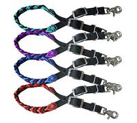 Showman - Correa trenzada de nailon con cono de diamantes de imitación. ¡Nueva marca HORSE TACK!, Azul