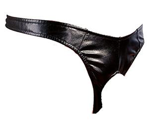 Showmaster Rio-String - Tanga brillante, color negro, talla S