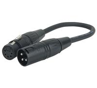 SHOWTEC Adaptador DMX XLR 3 Pines a 5 Pines, 0.25m