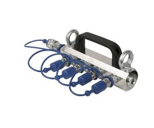 Showtec CO2 3/8 Q-Lock 4-way distribuidor