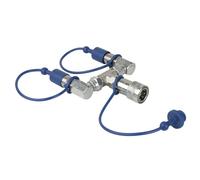 Showtec CO2 3/8 Q-Lock Combinador de 2 vías