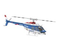 SHOYDID Bell 206 Helicóptero RC para adultos, modelo de helicóptero RC de rotor único sin barra C138 PRO escala 1/33 2.4G 6CH Flybarless, con vuelo invertido de un solo toque, diseño de policía