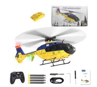 SHOYDID EC-135 1/36 2.4G 6CH Helicóptero a control remoto, YU XIANG RC Helicóptero para adultos, F06 Direct Drive sin escobillas 3D/6G RC para exteriores, con una batería (versión RTF)