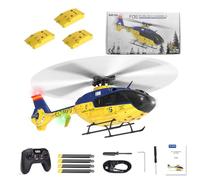 SHOYDID EC-135 1/36 2.4G 6CH Helicóptero a control remoto, YU XIANG RC Helicóptero para adultos, F06 Direct Drive sin escobillas 3D/6G RC para exteriores, con tres baterías (versión RTF)
