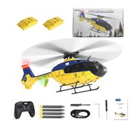 SHOYDID EC-135 1/36 2.4G 6CH Helicóptero a control remoto, YU XIANG RC Helicóptero para adultos, F06 Direct Drive sin escobillas 3D/6G RC para exteriores, con dos baterías (versión RTF)