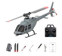 SHOYDID RC ERA A60 - Helicóptero a control remoto a escala 1/42, modelo de helicóptero RC de 4 canales de un solo rotor sin barra con retención de altitud de flujo óptico, gris