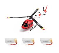 SHOYDID WL AS350 Helicóptero a control remoto, 2.4G 4CH 3-Blade Flybarless Realista, modelo de helicóptero RC con retención de altitud barométrica, posicionamiento de flujo óptico y TOL de una tecla