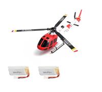 SHOYDID WL AS350 Helicóptero a control remoto, 2.4G 4CH 3-Blade Flybarless Realista, modelo de helicóptero RC con retención de altitud barométrica, posicionamiento de flujo óptico y TOL de una tecla