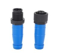 SHPKLO Terminador Macho-Hembra para Red NMEA 2000, Kit de terminadores con Resistencia de 5 Pines M12 y Carcasa de ABS, Resistente al Calor y al frío, para Sistemas de Bus de Campo (Azul)