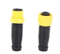 SHPKLO Terminador Macho-Hembra para Red NMEA 2000, Kit de terminadores con Resistencia de 5 Pines M12 y Carcasa de ABS, Resistente al Calor y al frío, para Sistemas de Bus de Campo (Amarilla)