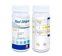 SHPUJUN 100 tiras de prueba de piscina 3 en 1, probador de agua para piscina y medidor, tiras de prueba de agua, medidor de pH / dureza, cloro libre/alcalinidad/bases