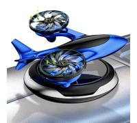 shpuuyy Ambientador solar para coche, Difusor de aire solar para coche - Difusor de aromaterapia para coche giratorio con energía solar | El coche bimotor del avión huele el ambientador de aire,