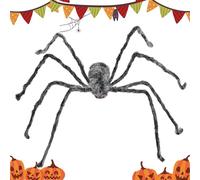 shpuuyy Arañas De Halloween Exterior - Accesorios Decorativos para Fiestas,Araña Decorativa De 1.5 Metros para Jardín Porche Interior Decoradores De Eventos Organizadores De Fiestas