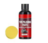 shpuuyy Brillo para Neumáticos - Revestimiento para Neumáticos 50 ml con Esponja | Limpiador y Abrillantador | Deja como Nuevo Camiones Motocicletas Autocaravanas Brillo Duradero Protección y