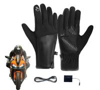 shpuuyy Guantes calefactables recargables, forro polar resistente al viento, control de temperatura, guantes de calentamiento para clima frío, para caza, escalada, senderismo, pesca, correr, conducir