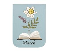 shpuuyy Marcapáginas Bonitos,Marcador De Páginas Con Flor | Señalador Magnético De Piel PU | Para Lectura, Estudio, Escuela, Trabajo, Niñas, Niños, Adolescentes, Hombres, Profesores Y Amantes