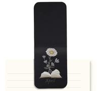 shpuuyy Marcapáginas de Flor - Clip de Página Retro de Piel PU,Señalador Magnético De Piel PU - Para Lectura, Estudio, Escuela, Trabajo, Niñas, Niños, Adolescentes, Hombres, Profesores Y Amantes