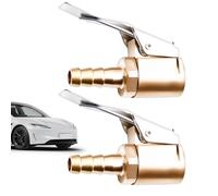 shpuuyy Válvulas De Inflado para Neumáticos - 2 Piezas Adaptador De Boquilla De Inflador De Uso Intensivo | Boquilla De Inflador Neumáticos Latón | para Moto Bici Remolque Autocaravana Coche Camión