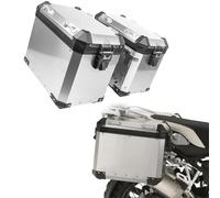 SHQXD Estuche Lateral Maletas Laterales para Motocicleta, Baúl De Almacenamiento, Alforjas Traseras Aluminio, Accesorios para BMW R1300 GS R1300GS 2024(Panniers Silver)