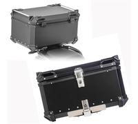 SHQXD Estuche Lateral para Honda XL750 Transalp CB650F CB650R para CFMOTO 650MT 800MT Maleta Trasera De Aluminio para Motocicleta, Baúl 100 L, Caja Herramientas Y Accesorios(Black Box)