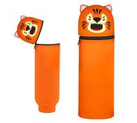 SHRADS Funda de silicona suave 2 en 1: Kawaii, estuche Kawaii, estuche Kawaii, estuche para lápices, bonito diseño de dibujos animados, Orange Tiger, moderno