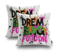 Shrahala Believe In Yourself Aim High - Juego de 2 fundas de almohada decorativas con diseño de Chase Your Goals Be Fearless (20 x 20 pulgadas)