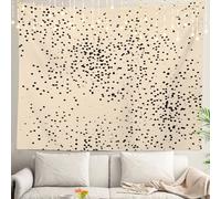 Shrahala Tapiz de pared abstracto y sutil, arte monocromático, suave, estético, para colgar en la pared, tapiz grande de fibra de poliéster, dobladillo blanco alrededor para dormitorio, dormitorio, 39