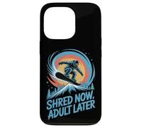Shred Now - Diseño de Deportes de Invierno para Adultos Carcasa para iPhone 13 Pro