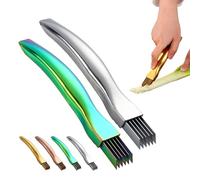 Shred Silk The Knife, 2026 Upgrade Stainless Steel Green Onion Knife, Kitchen Vegetable Cutter for Kitchen, Garlic Ginger Herbs (Green+Silver)