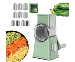Shredder Slicer, Rotary - Rallador de queso | Rallador de queso rotativo con mango | Manual de manual Multifuncional Cilindro Trituradora para nueces, patatas, zanahorias, hashbrown