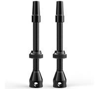 Shredr. Juego de válvulas Tubeless color negro | Presta válvulas para neumáticos sin cámara | aluminio muy ligero, anodizado negro, válvula francesa | 60 mm para llantas de bicicleta de carretera de