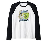 Shrek and Donkey Best Friends Airbrush Style Camiseta Manga Raglan