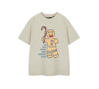 Shrek Camiseta de Manga Corta Gingy Beige | ¿Conoces la Camiseta gráfica Muffin Man para niños? Ropa Informal con temática de películas | Camiseta Ligera para niños | Mercancía 7-8 años
