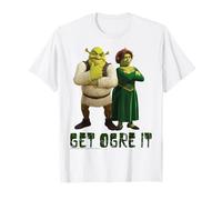Shrek Camiseta Fiona & Shrek Ogre It Text Poster T-Shirt Niños Unisex Blancas Manga Corta Pequeño