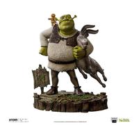 Shrek Deluxe Art Scale Statua 1/10 Shrek, Donkey E The Gingerbread Man 26 Cm Iro
