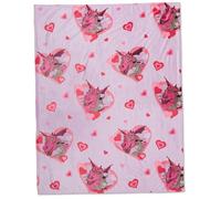 Shrek Donkey & Dragon Bedding - Manta de Felpa súper Suave y acogedora, 46 x 60 Pulgadas, día de San Valentín (Producto con Licencia Oficial) de Franco Collectibles