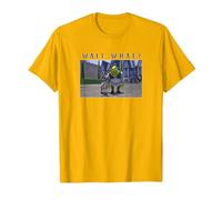 Shrek & Donkey Wait What Camiseta, Hombre, Dorado Brillante, XL