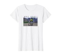 Shrek & Donkey Wait What Camiseta, Mujer, Blanco, M