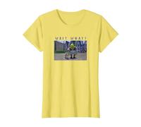 Shrek & Donkey Wait What Camiseta, Mujer, Limón, XL