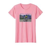 Shrek & Donkey Wait What Camiseta, Mujer, Rosado, 3XL