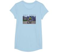 Shrek & Donkey Wait What Camiseta, Niñas, Azul Bebé, L