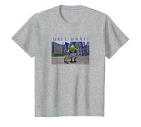 Shrek & Donkey Wait What Camiseta, Niños, Gris Jaspeado, 3 años